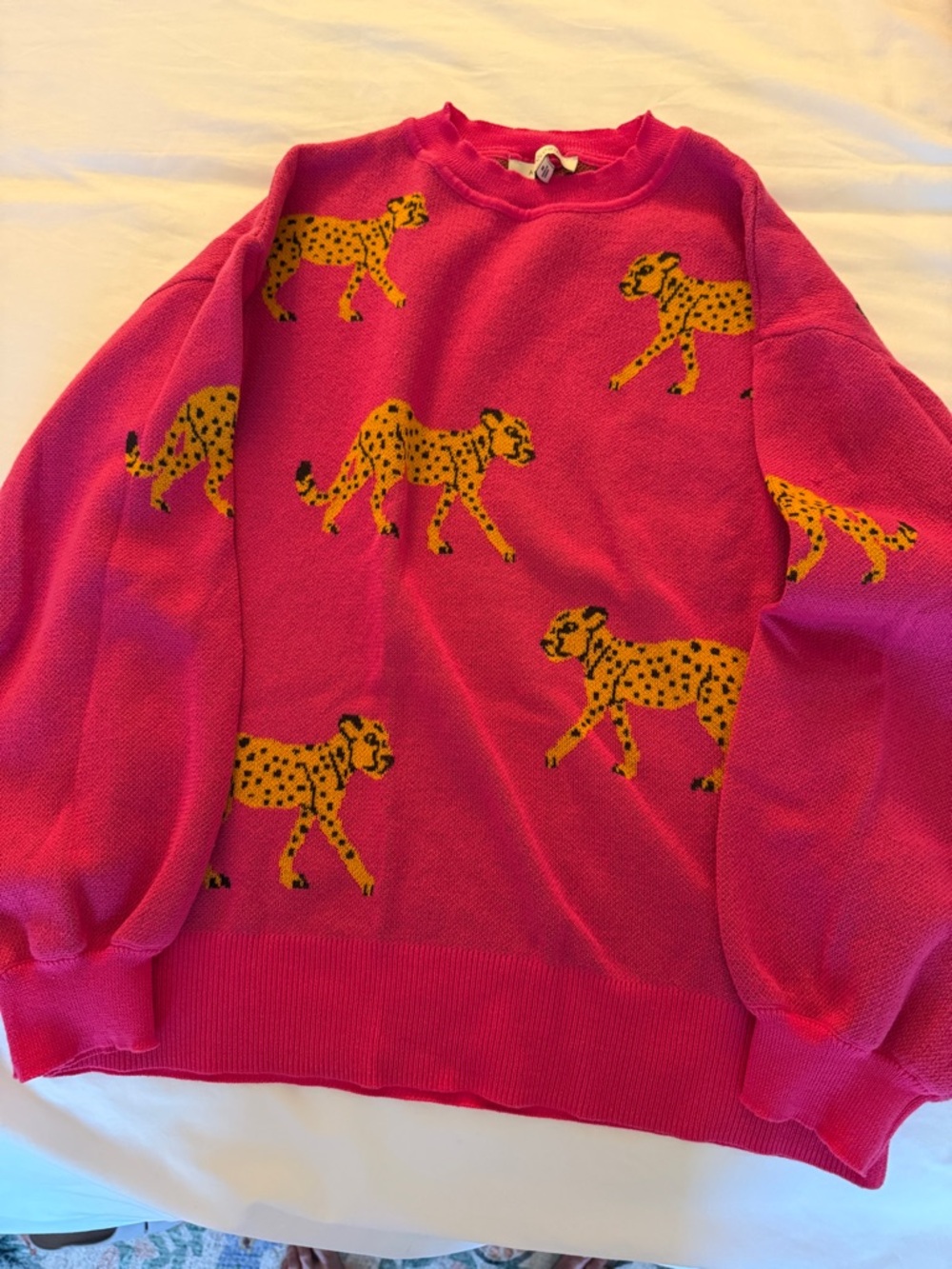 Sweater with cheetah design
